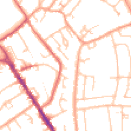 Daytime road noise heatmap for CV8 1SB