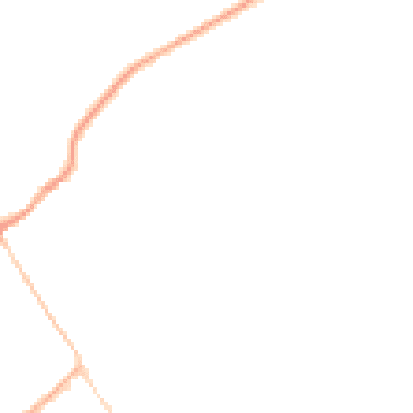 Night-time road noise heatmap for CV8 2GF