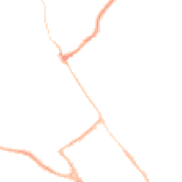 Night-time road noise heatmap for CV8 2GX