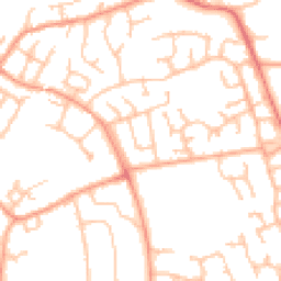 Daytime road noise heatmap for CV8 2JQ