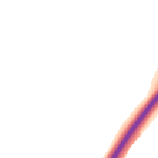 Night-time road noise heatmap for CV8 2NS