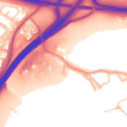 Daytime road noise heatmap for CV8 3AG