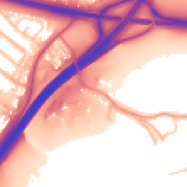 Daytime road noise heatmap for CV8 3AW