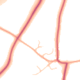 Daytime road noise heatmap for CV8 3AY