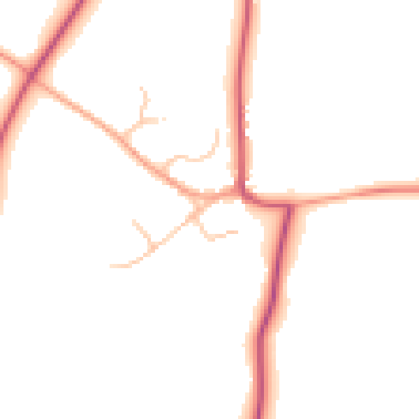 Daytime road noise heatmap for CV8 3DP