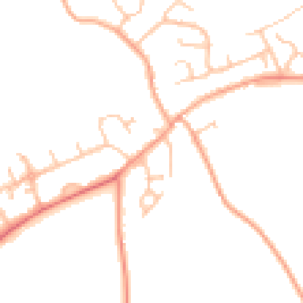 Daytime road noise heatmap for CV8 3HB