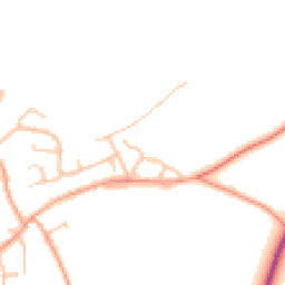 Daytime road noise heatmap for CV8 3NB
