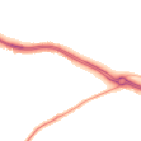 Night-time road noise heatmap for CV8 3QE