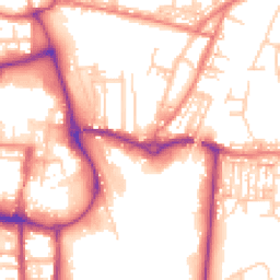 Daytime road noise heatmap for CW1 2AQ