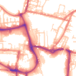 Daytime road noise heatmap for CW1 2AY