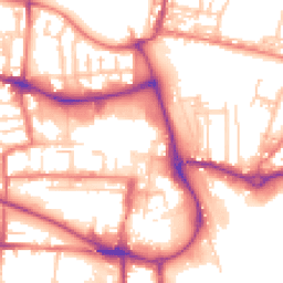 Daytime road noise heatmap for CW1 2BZ