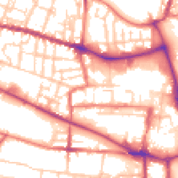 Daytime road noise heatmap for CW1 2JU