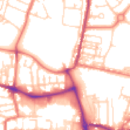 Daytime road noise heatmap for CW1 2NA