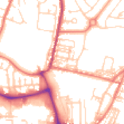 Daytime road noise heatmap for CW1 4BT
