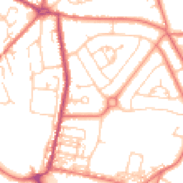 Daytime road noise heatmap for CW1 4JY
