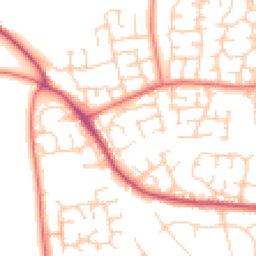 Daytime road noise heatmap for CW1 4RT