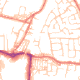 Daytime road noise heatmap for CW1 5HB