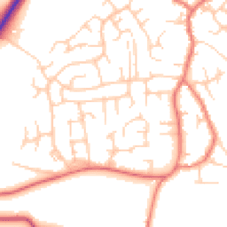 Daytime road noise heatmap for CW1 5PH