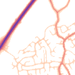 Daytime road noise heatmap for CW1 5TX