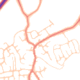 Daytime road noise heatmap for CW1 5UA