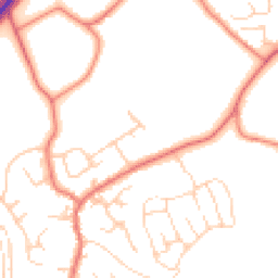 Daytime road noise heatmap for CW1 5UD