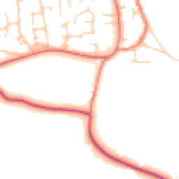 Daytime road noise heatmap for CW1 5UW