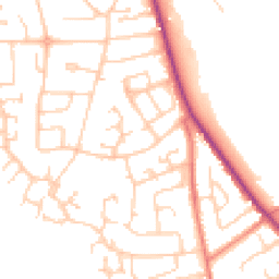 Daytime road noise heatmap for CW10 0AP