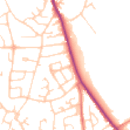 Daytime road noise heatmap for CW10 0AX