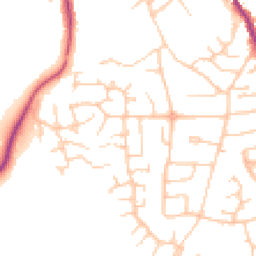 Daytime road noise heatmap for CW10 0BE