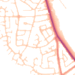Daytime road noise heatmap for CW10 0BN
