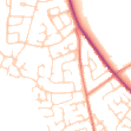 Daytime road noise heatmap for CW10 0DN