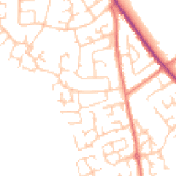 Daytime road noise heatmap for CW10 0EA
