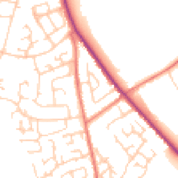 Daytime road noise heatmap for CW10 0EG