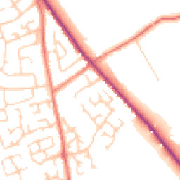 Daytime road noise heatmap for CW10 0EZ
