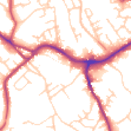 Daytime road noise heatmap for CW10 9AG