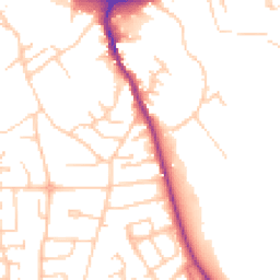 Daytime road noise heatmap for CW10 9BA