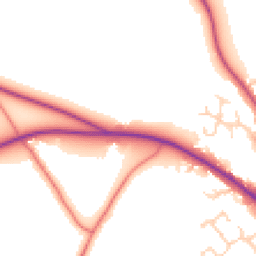 Daytime road noise heatmap for CW10 9JH