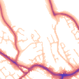 Daytime road noise heatmap for CW10 9PU