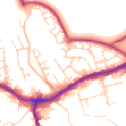 Daytime road noise heatmap for CW10 9QW