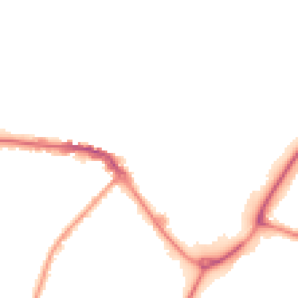 Night-time road noise heatmap for CW11 1GR
