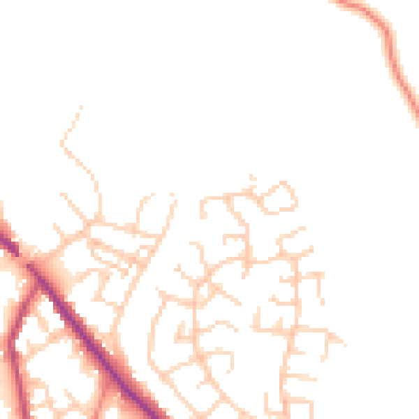 Daytime road noise heatmap for CW11 1JQ
