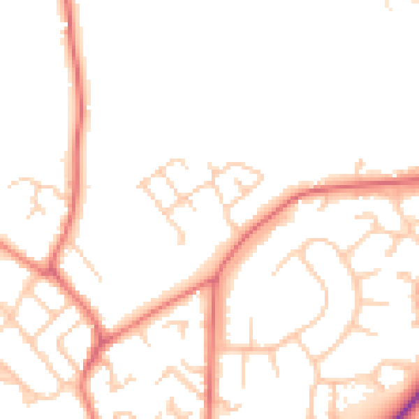 Daytime road noise heatmap for CW11 1TL