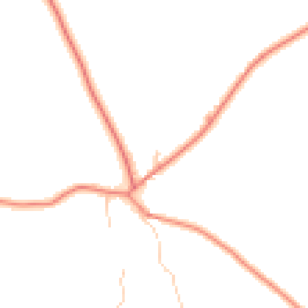 Daytime road noise heatmap for CW11 2GA