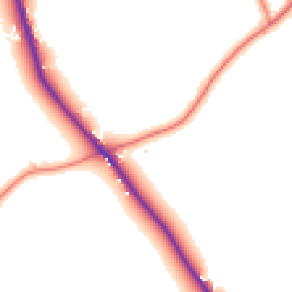 Daytime road noise heatmap for CW11 2TU