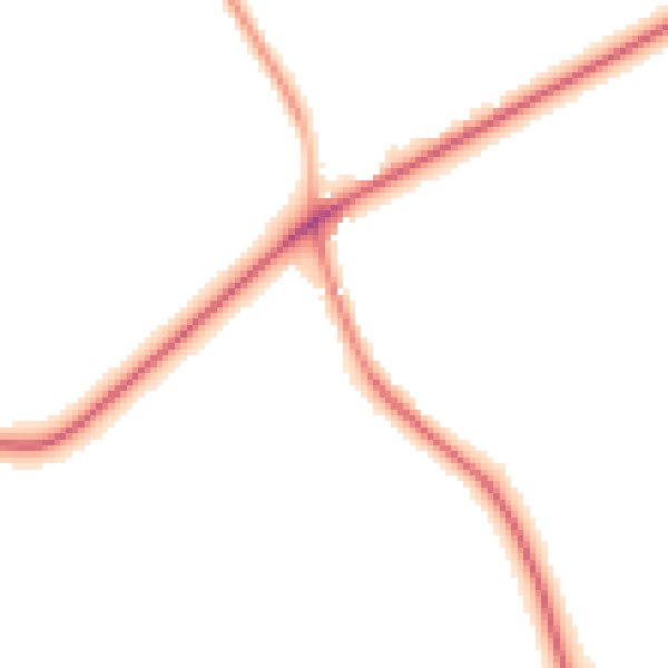 Night-time road noise heatmap for CW11 2UE