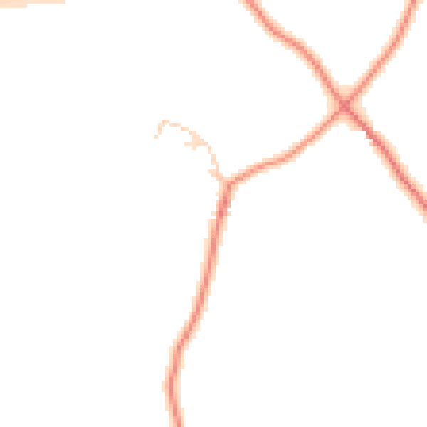Daytime road noise heatmap for CW11 2XQ
