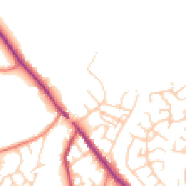 Daytime road noise heatmap for CW11 3BP