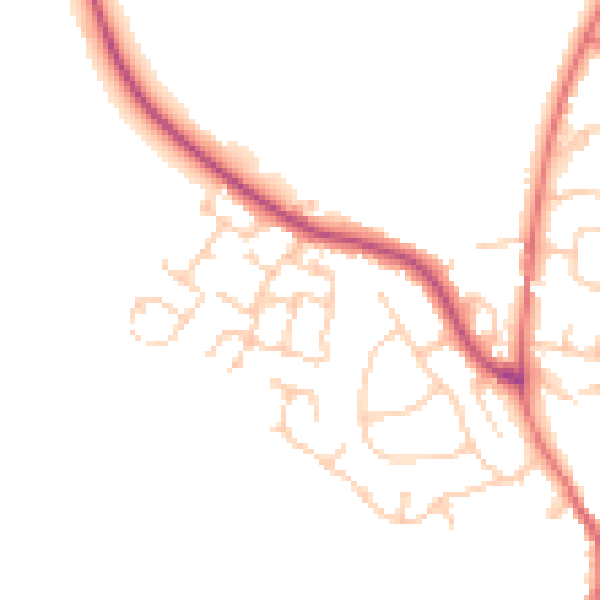 Daytime road noise heatmap for CW11 3DS