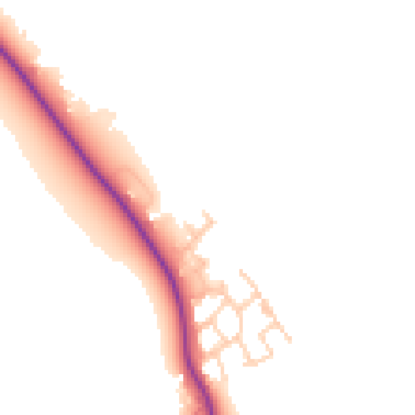 Daytime road noise heatmap for CW11 3DW