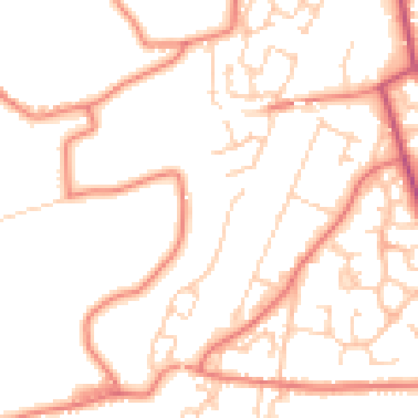 Daytime road noise heatmap for CW11 3PF